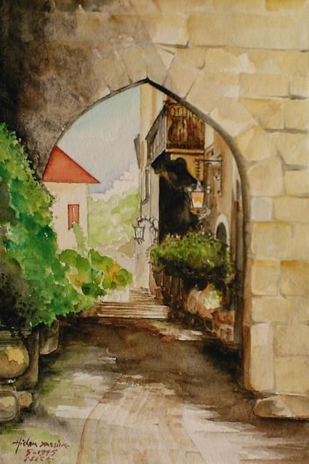 Painting titled "The Arch" by Hiya, Original Artwork