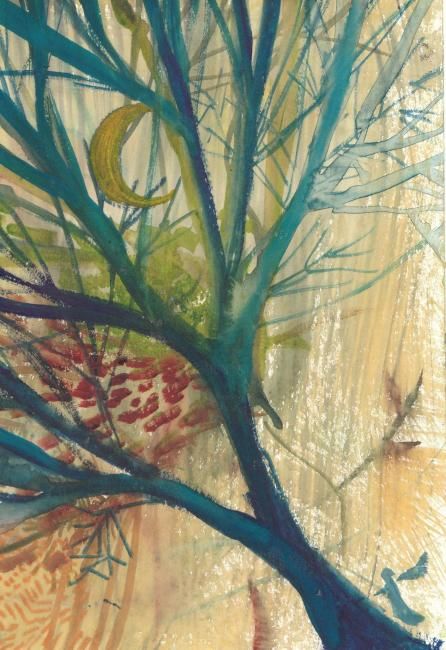 Painting titled "tree" by Yukari Ebukuro, Original Artwork