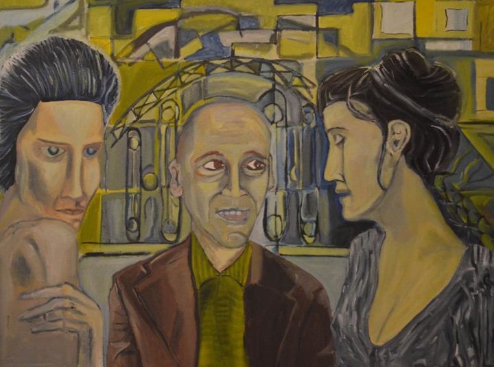 Painting titled "Drama" by Dusan Krstic, Original Art, Oil