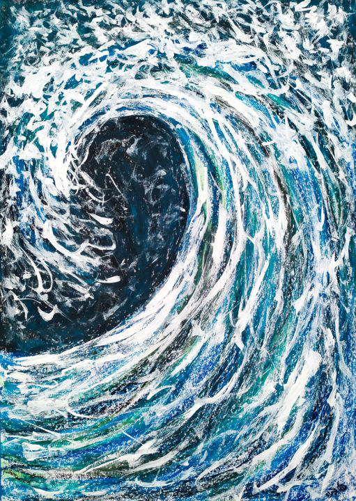 Peinture intitulée "New idea" par Hajar Bahr, Œuvre d'art originale, Pastel