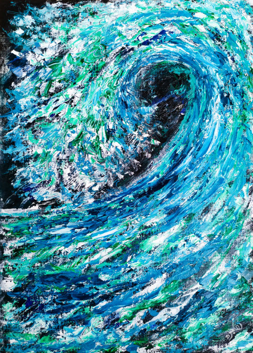 Peinture intitulée "Emotion" par Hajar Bahr, Œuvre d'art originale, Huile