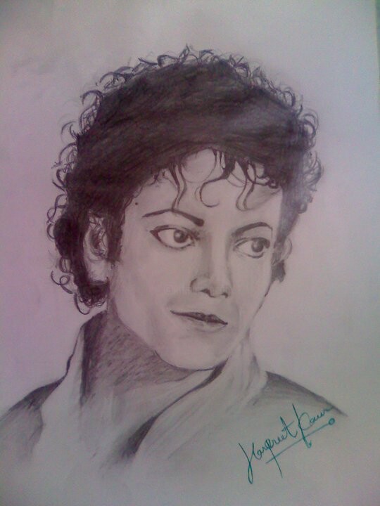 Peinture intitulée "MJ.jpg" par Hkaur, Œuvre d'art originale