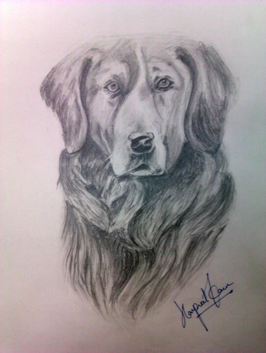 Painting titled "dog4.jpg" by Hkaur, Original Artwork