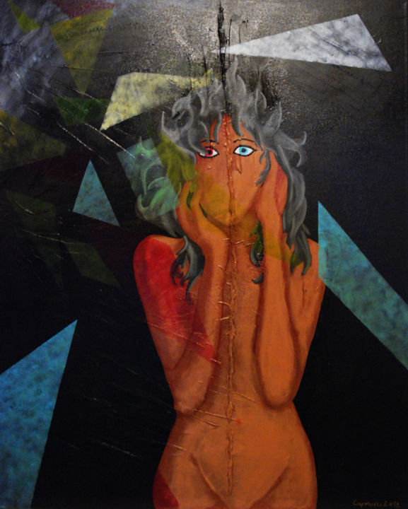 Peinture intitulée "tableau-maledicto-1…" par Hvedrung Laymore, Œuvre d'art originale