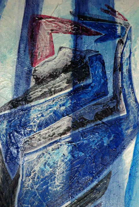 Peinture intitulée "tableau-bleu-2.jpg" par Hvedrung Laymore, Œuvre d'art originale