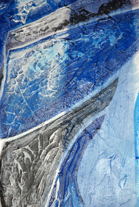 Peinture intitulée "tableau-bleu-5.jpg" par Hvedrung Laymore, Œuvre d'art originale