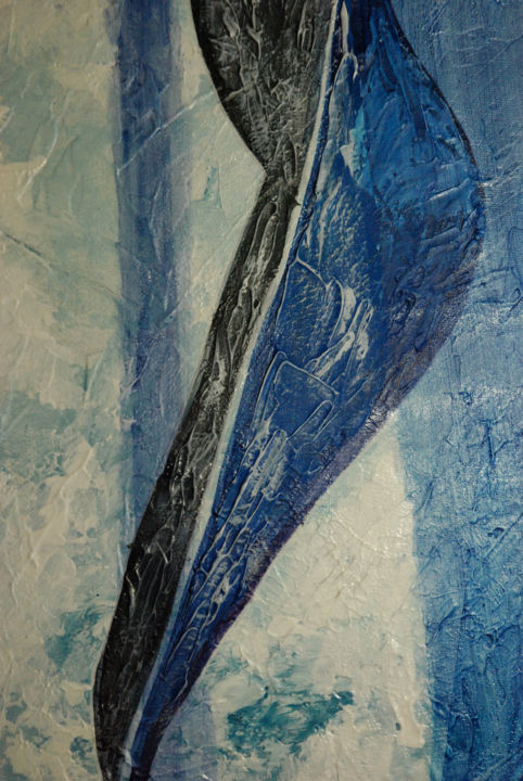 Peinture intitulée "tableau-bleu-6.jpg" par Hvedrung Laymore, Œuvre d'art originale