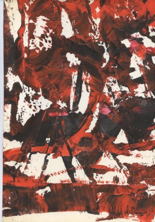 Peinture intitulée "RED DISTRCK.AND RAD…" par Henri Louette Homepage, Œuvre d'art originale