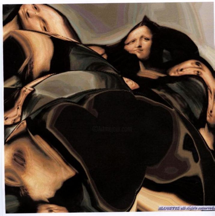 Peinture intitulée "SWEET MONA LISA.© H…" par Henri Louette Homepage, Œuvre d'art originale