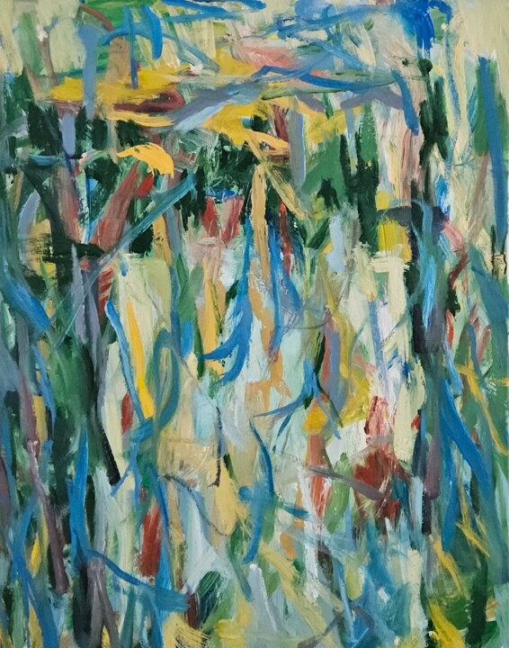 Painting titled "Flow I" by H-Nguyen, Original Artwork, Acrylic