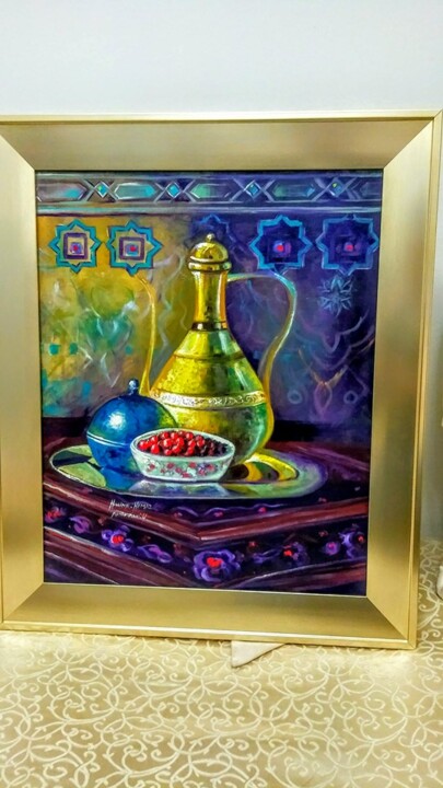 Painting titled "To Taste the TEA of…" by Hocine Hemaz, Original Artwork