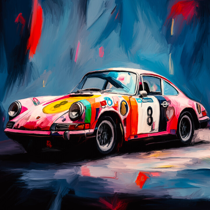Pintura titulada "Porsche 911" por Holger Mühlbauer-Gardemin, Obra de arte original, Acrílico Montado en Bastidor de camilla…