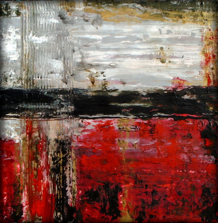 Painting titled "Original Textured K…" by Holly Anderson, Original Artwork, Acrylic