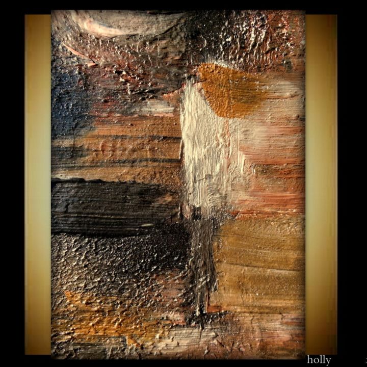 Earth Tone Abstract Painting, Contemporary Artwork, Artist Holly