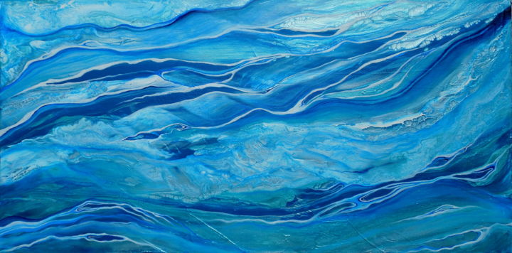 Peinture intitulée "Oceana" par Holly Anderson, Œuvre d'art originale, Acrylique