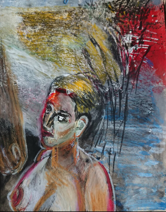 Painting titled "untitled  5" by Homayoon H, Original Artwork, Oil