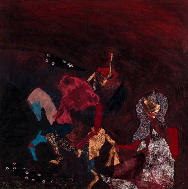 Malarstwo zatytułowany „The sad Esfandiar” autorstwa Homayoon H, Oryginalna praca, Kolaże