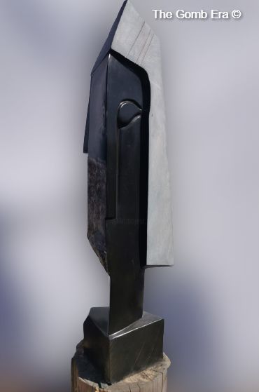 Sculpture titled "Black Pharaoh" by Home Of The Sculptures, Original Artwork, Stone