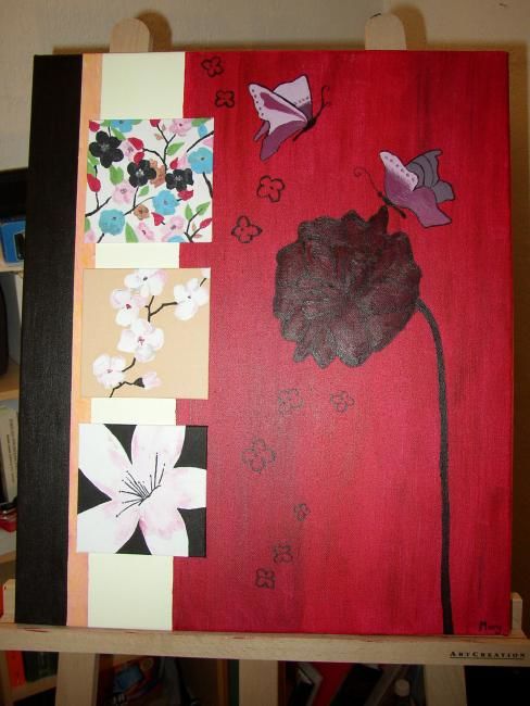 Painting titled "Japonisme" by Mary, Original Artwork