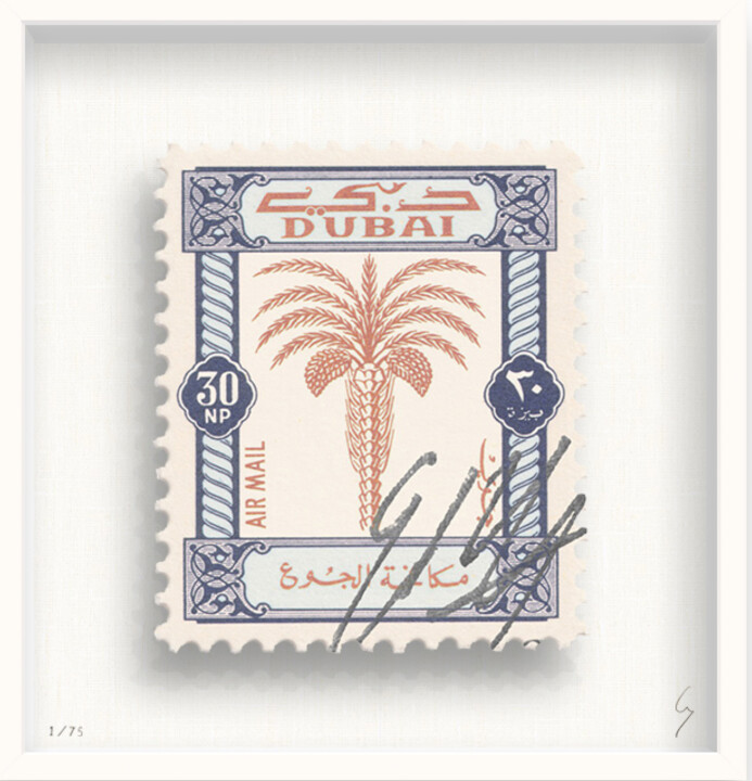 "Stamp Dubai" başlıklı Tablo Santicri tarafından, Orijinal sanat, Akrilik Ahşap panel üzerine monte edilmiş