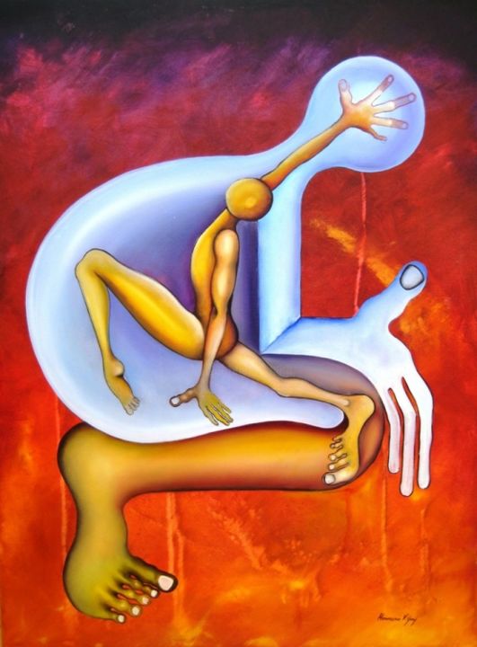 Painting titled "burbuja-2012.jpg" by Homero, Original Artwork