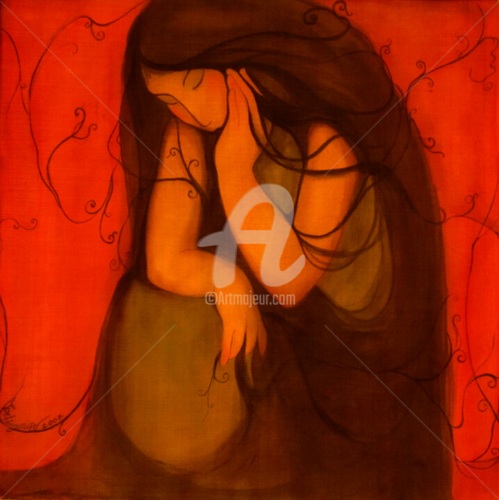 Peinture intitulée "Erato" par Hong Diep Loi, Œuvre d'art originale, Tissu