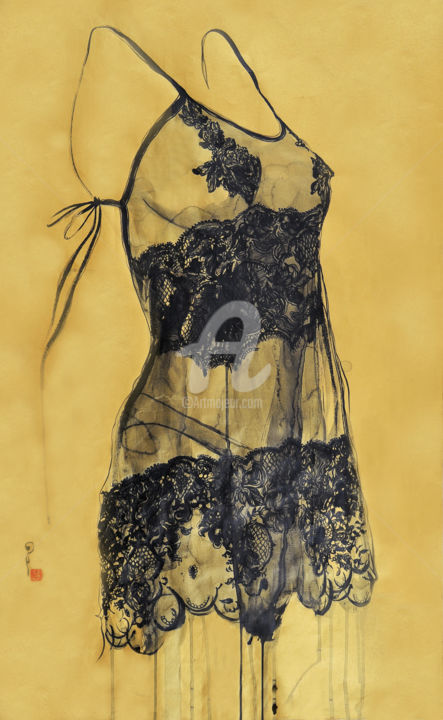 Peinture intitulée "Adèle" par Hong Wai, Œuvre d'art originale