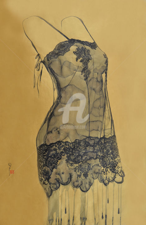 Pintura titulada "Emmanuelle" por Hong Wai, Obra de arte original