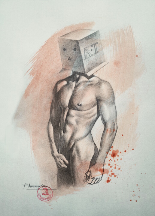 图画 标题为“DRAWING -I DON'T WA…” 由Hongtao Huang, 原创艺术品, 铅笔