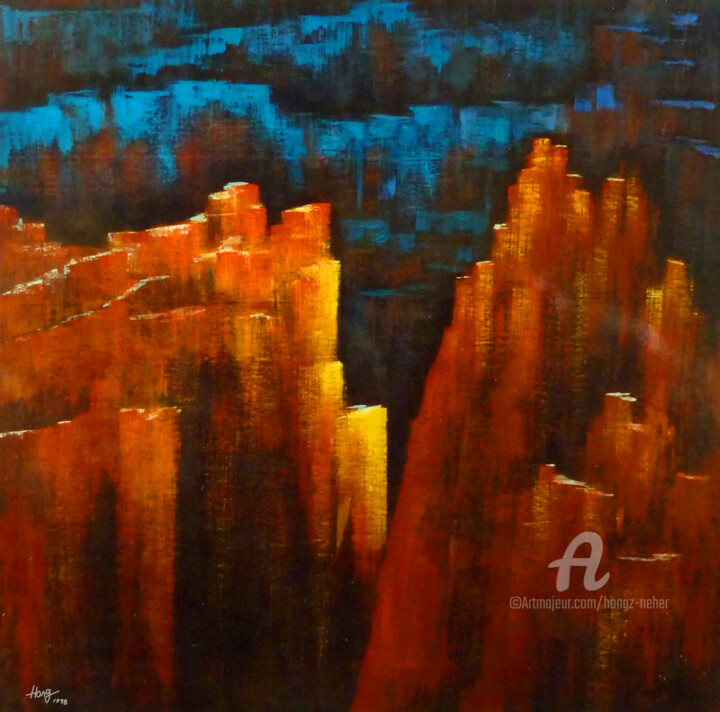 "Red Canyon" başlıklı Tablo Hongz Neher tarafından, Orijinal sanat, Akrilik