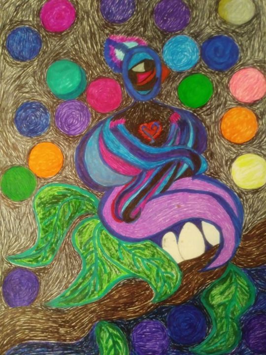 Digital Arts titled "Clowning" by Sonia Ighalo (Sonia/Diviine01), Original Artwork, Acrylic