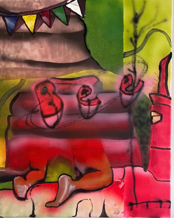 Painting titled "Dealership and Legs" by Horace Phoij, Original Artwork, Acrylic