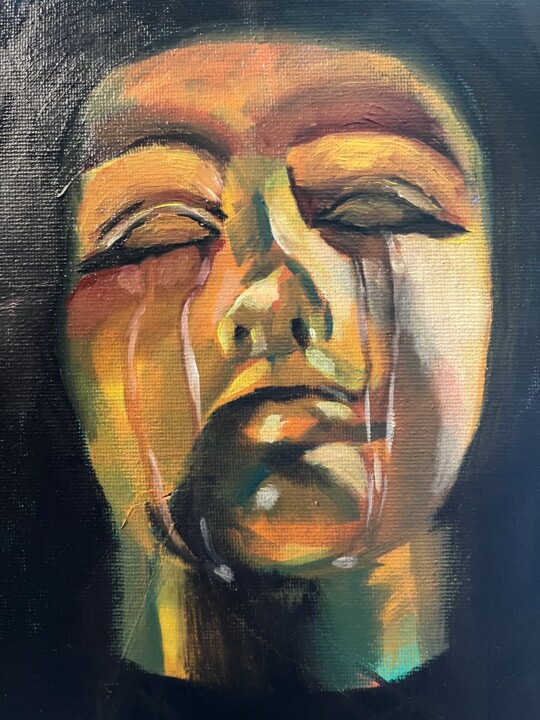 Painting titled "The saddest thing i…" by Horace Phoij, Original Artwork, Oil