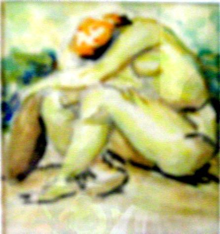 Painting titled "Desnudo" by Horacio Longas, Original Artwork