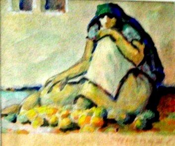 Painting titled "Mujer" by Horacio Longas, Original Artwork