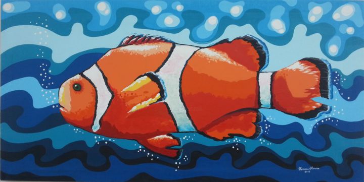Pittura intitolato "Nemo 130 x 65 cm. A…" da Horacio Moura, Opera d'arte originale, Acrilico