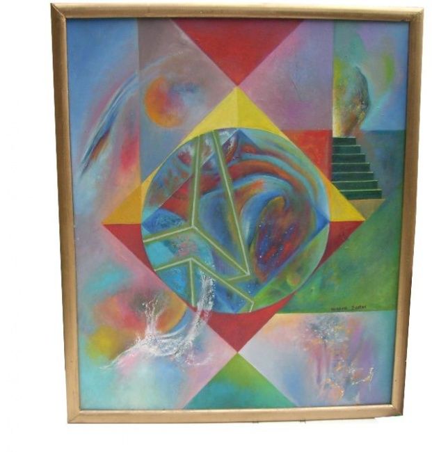 Painting titled "Encuentro" by Horacio Bustos, Original Artwork, Oil
