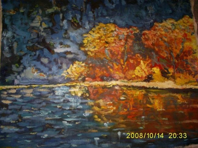 Pintura titulada "Arboles, otoños, re…" por Jmarcos, Obra de arte original