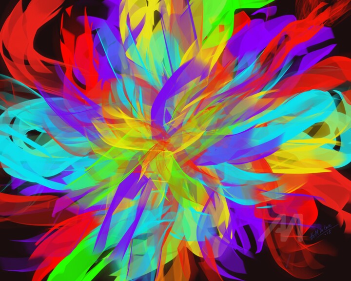 Digital Arts titled "Energy" by H&M, Original Art, Digital Painting