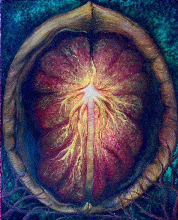 Pintura titulada "Nature’s breath" por Lina Haas, Obra de arte original, Acrílico