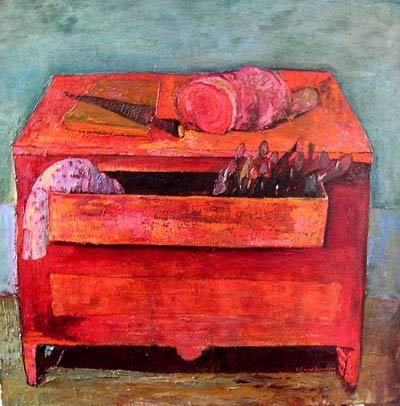 Peinture intitulée "Le livre de cuisine" par Hortense Garand Vernaison, Œuvre d'art originale