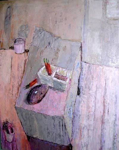 Pittura intitolato "Trois carottes" da Hortense Garand Vernaison, Opera d'arte originale