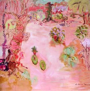 Painting titled "Jardin japonais" by Hortense Garand Vernaison, Original Artwork