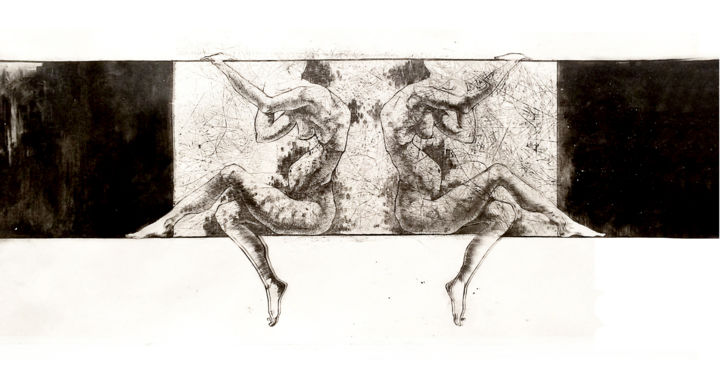 Prenten & gravures getiteld "squar.jpg" door Lili Liutko, Origineel Kunstwerk