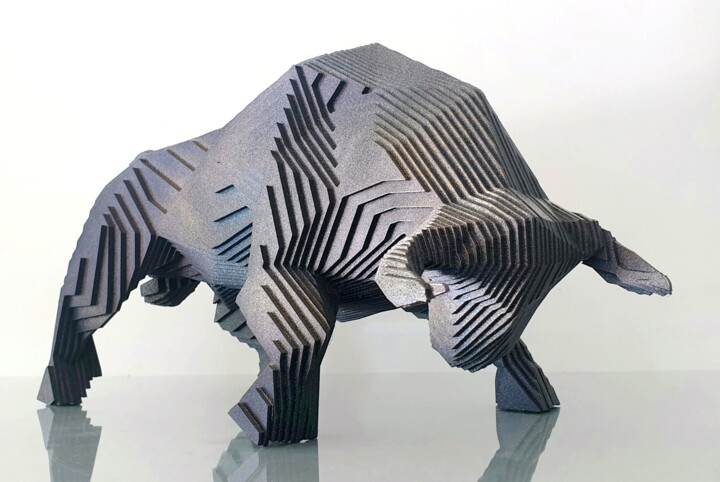 Sculpture intitulée "LambOrghiN" par Hoze, Œuvre d'art originale, Résine