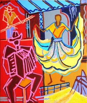 Peinture intitulée "SEGA DANCE- ACCORDE…" par Said Aniff Hossanee, Œuvre d'art originale