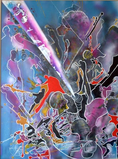 Painting titled "ascendance (à la re…" by Houri, Original Artwork