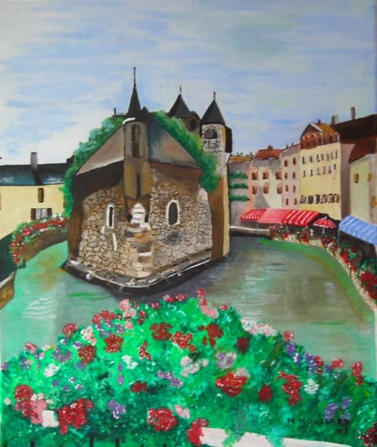 Peinture intitulée "ancienne prison d'A…" par Nadine Houssard, Œuvre d'art originale, Huile