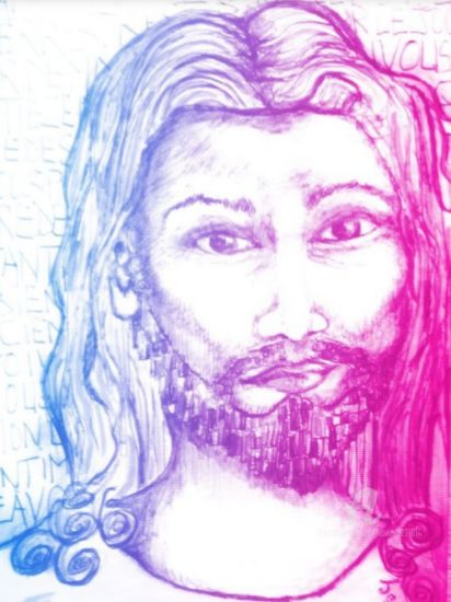 Arts numériques intitulée "Jésus de nazareth" par Jen Simba Ka J. S. K, Œuvre d'art originale, Photo montage