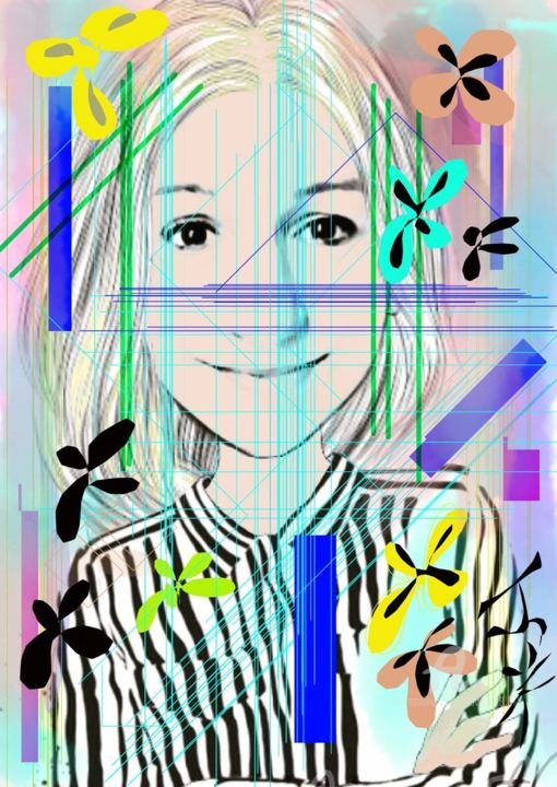 Digitale Kunst getiteld "Moment" door Jen Simba Ka J. S. K, Origineel Kunstwerk, Digitaal Schilderwerk
